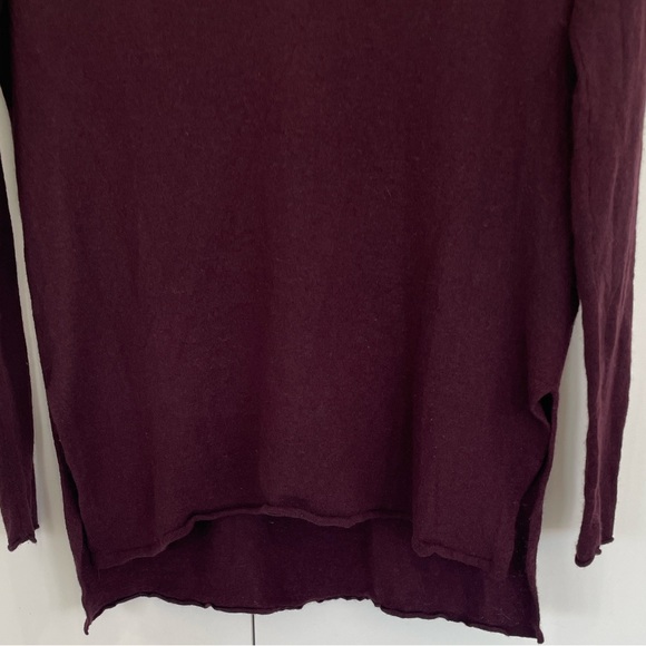 😊 _Babaton Wool Linen Blend V-Neck Sweater - Deep Burgundy  • Size Small - Picture 5 of 15